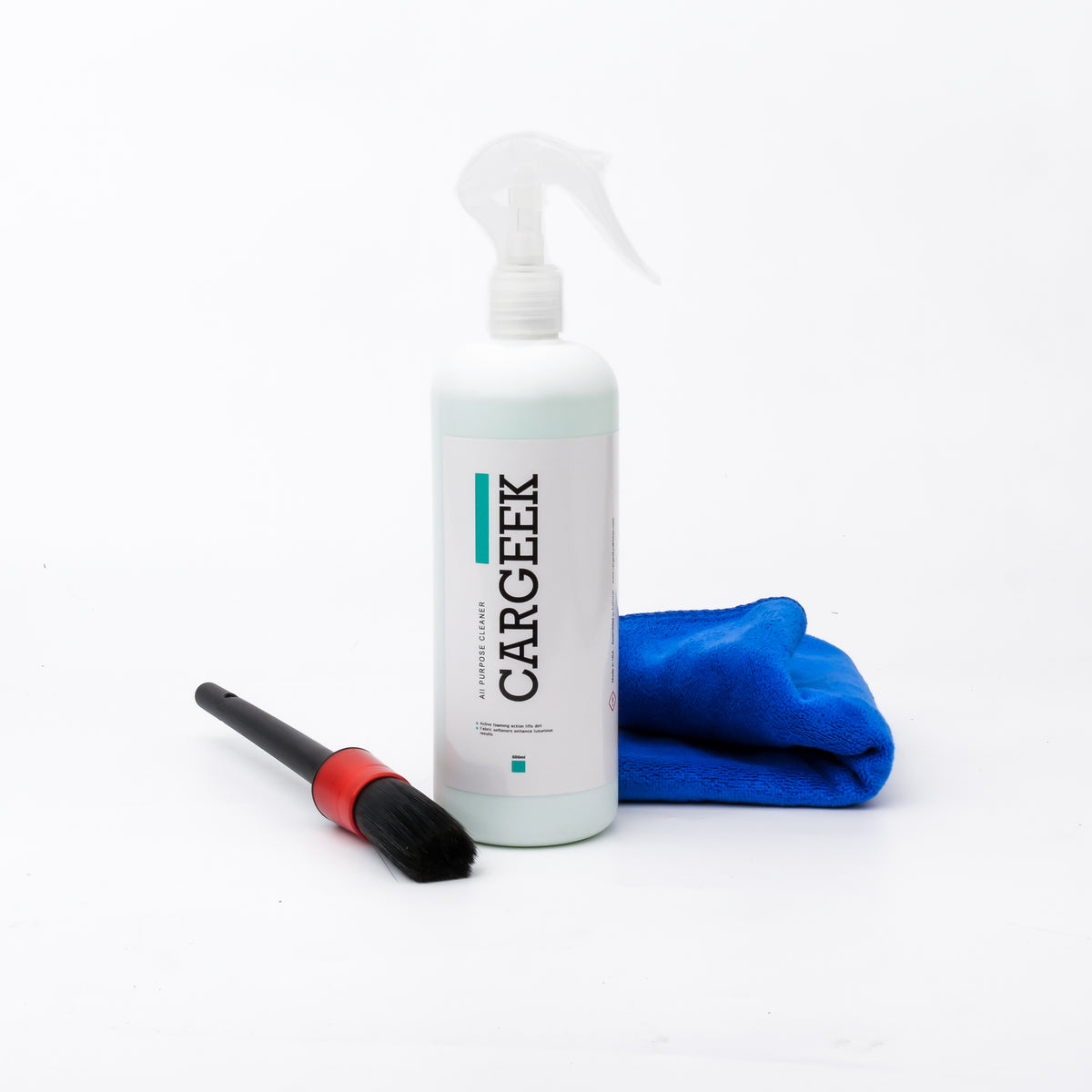 Car Geek All Purpose Cleaner 500 ml with Detailing Brush & Microfiber