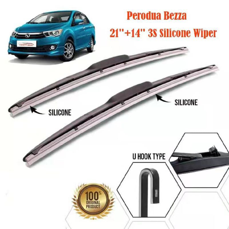 Premium 3-Section Silicone Wiper Set