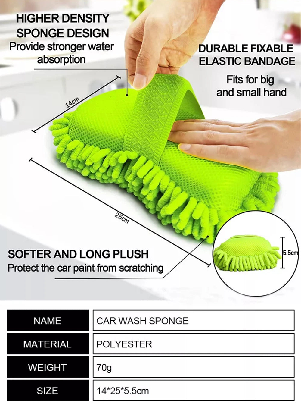 Microfiber Wash Sponge Pad