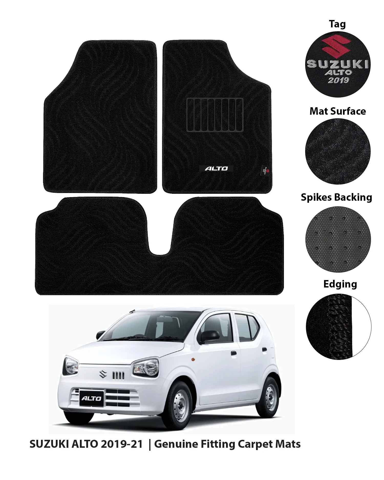 SUZUKI ALTO 2018-PRESENT PREMIUM CARPET CAR FLOOR MAT