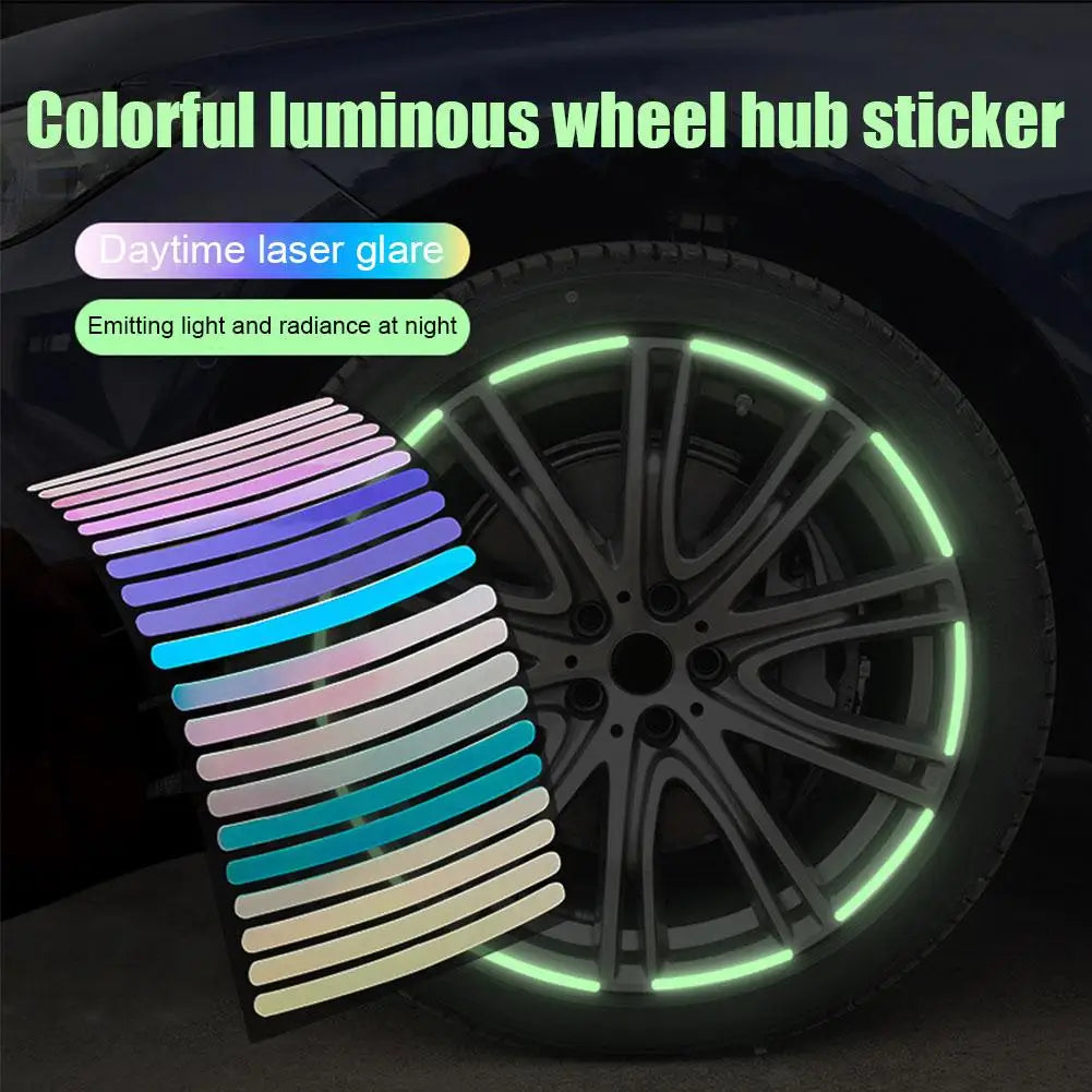 Luminous Tire/Rim Anti-Collision Sticker 20pc