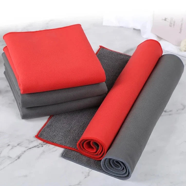 Suede & Coral Velvet Double Sided Multipurpose Auto Towel