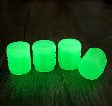 4 PCS Car Luminous Tire Valve Cap Nozzle Night Glowing