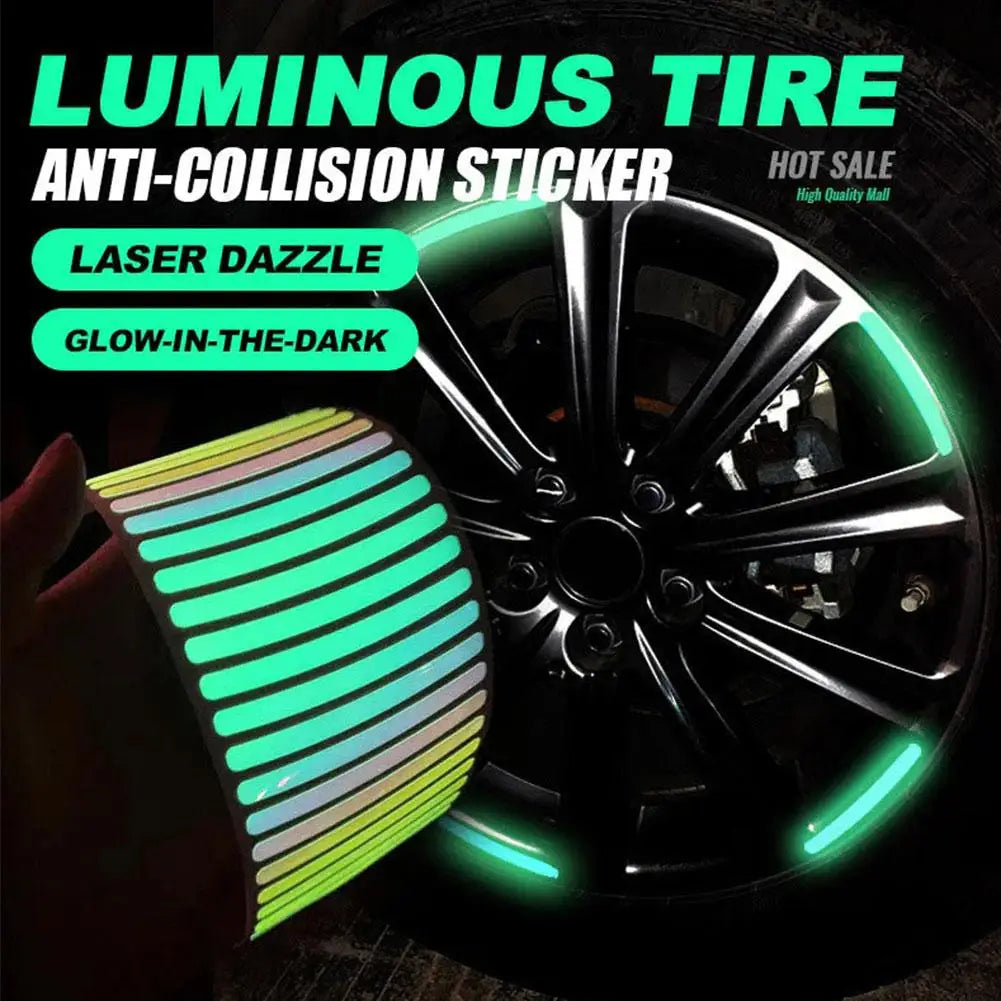 Luminous Tire/Rim Anti-Collision Sticker 20pc