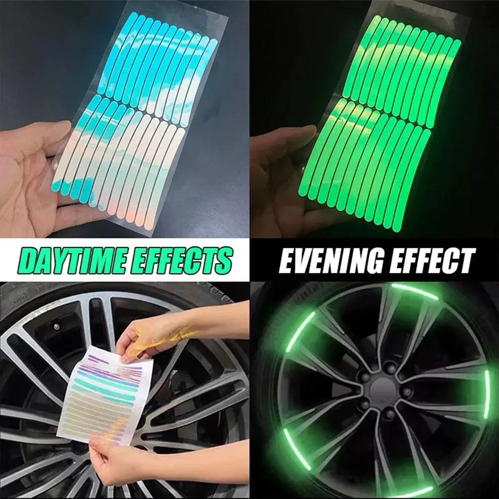 Luminous Tire/Rim Anti-Collision Sticker 20pc